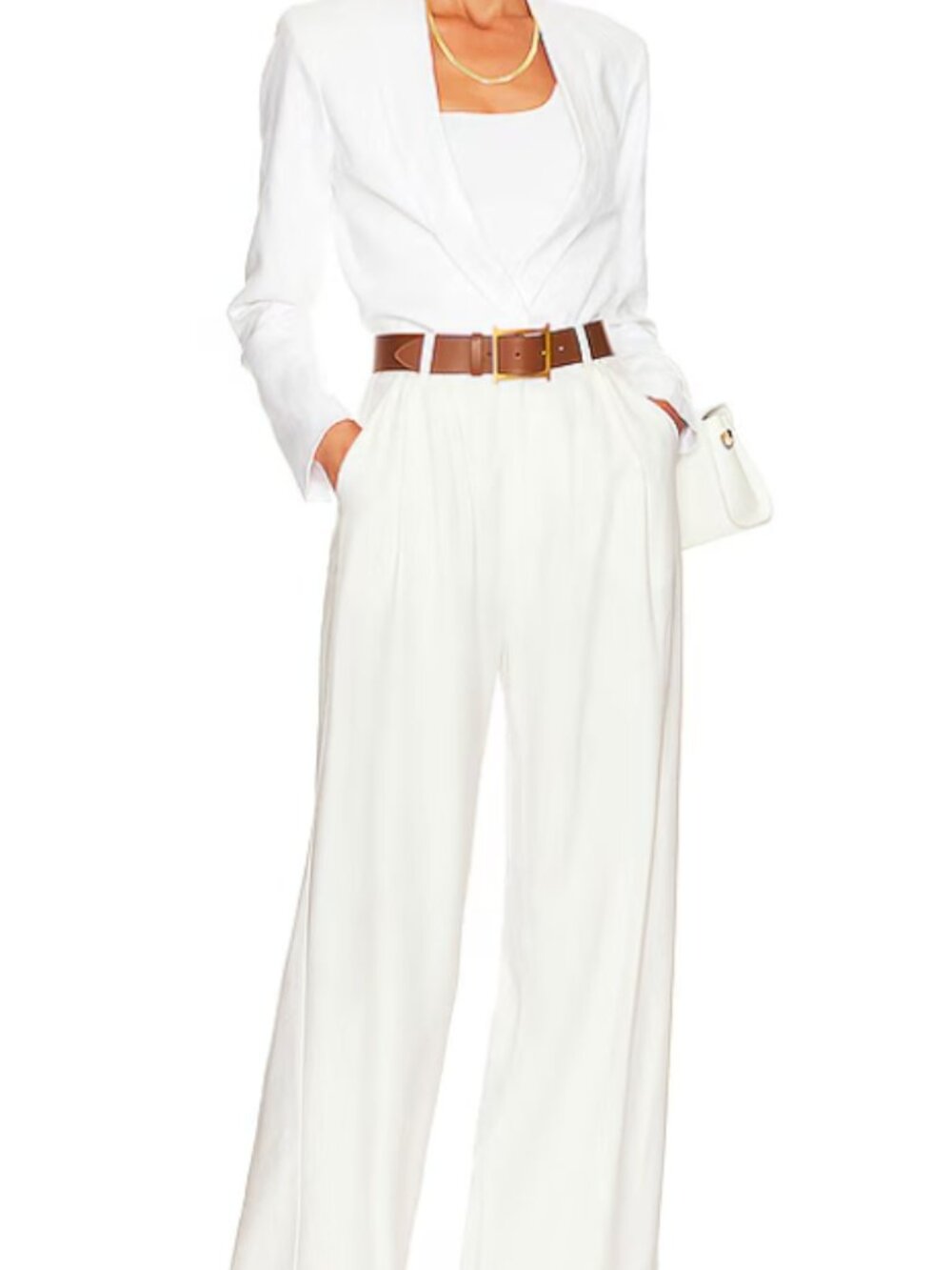 Nonchalant Fabi Wide Leg Pant in White